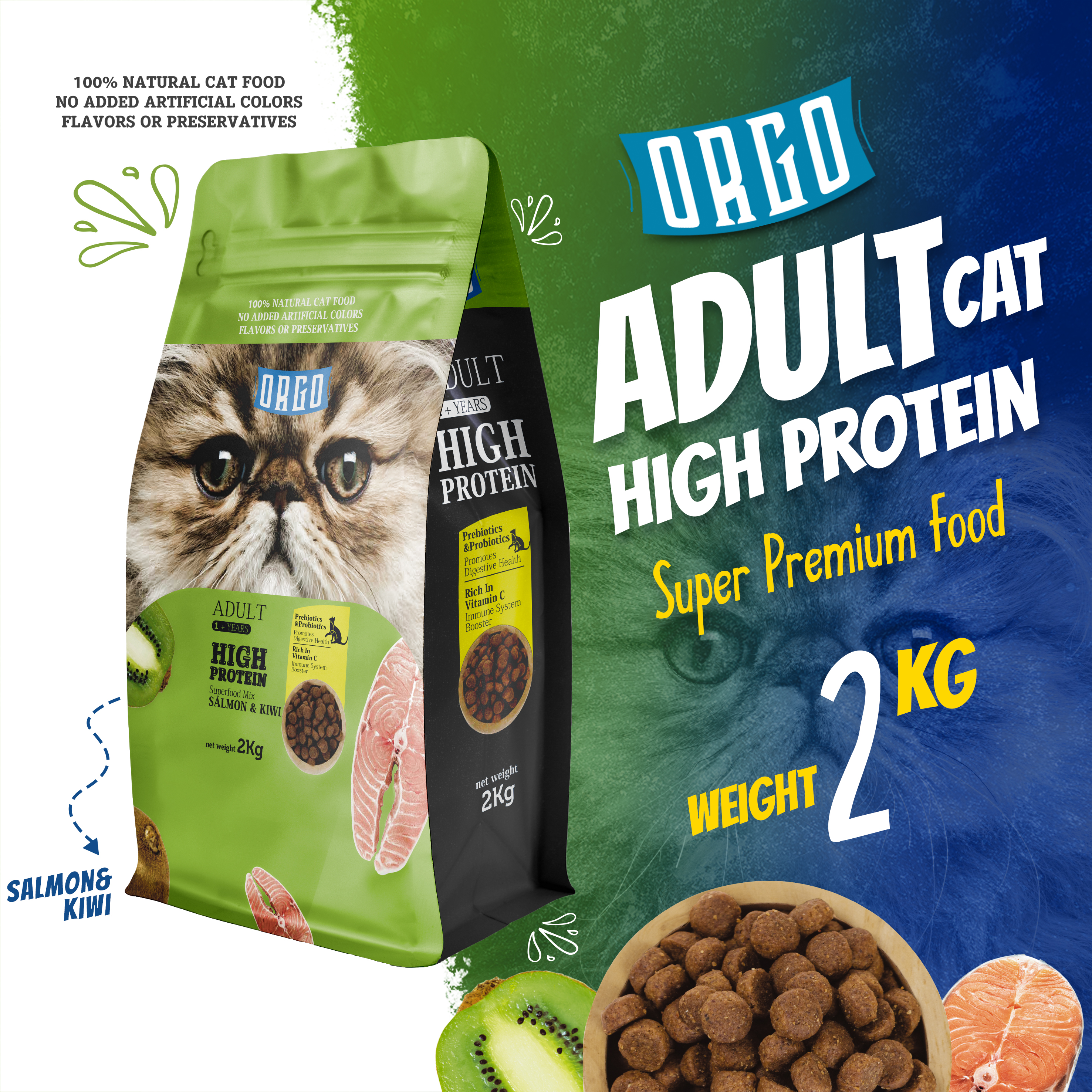 ORGO Wholesale Adult Cat Super Premium Quality Dry Food – for Importers