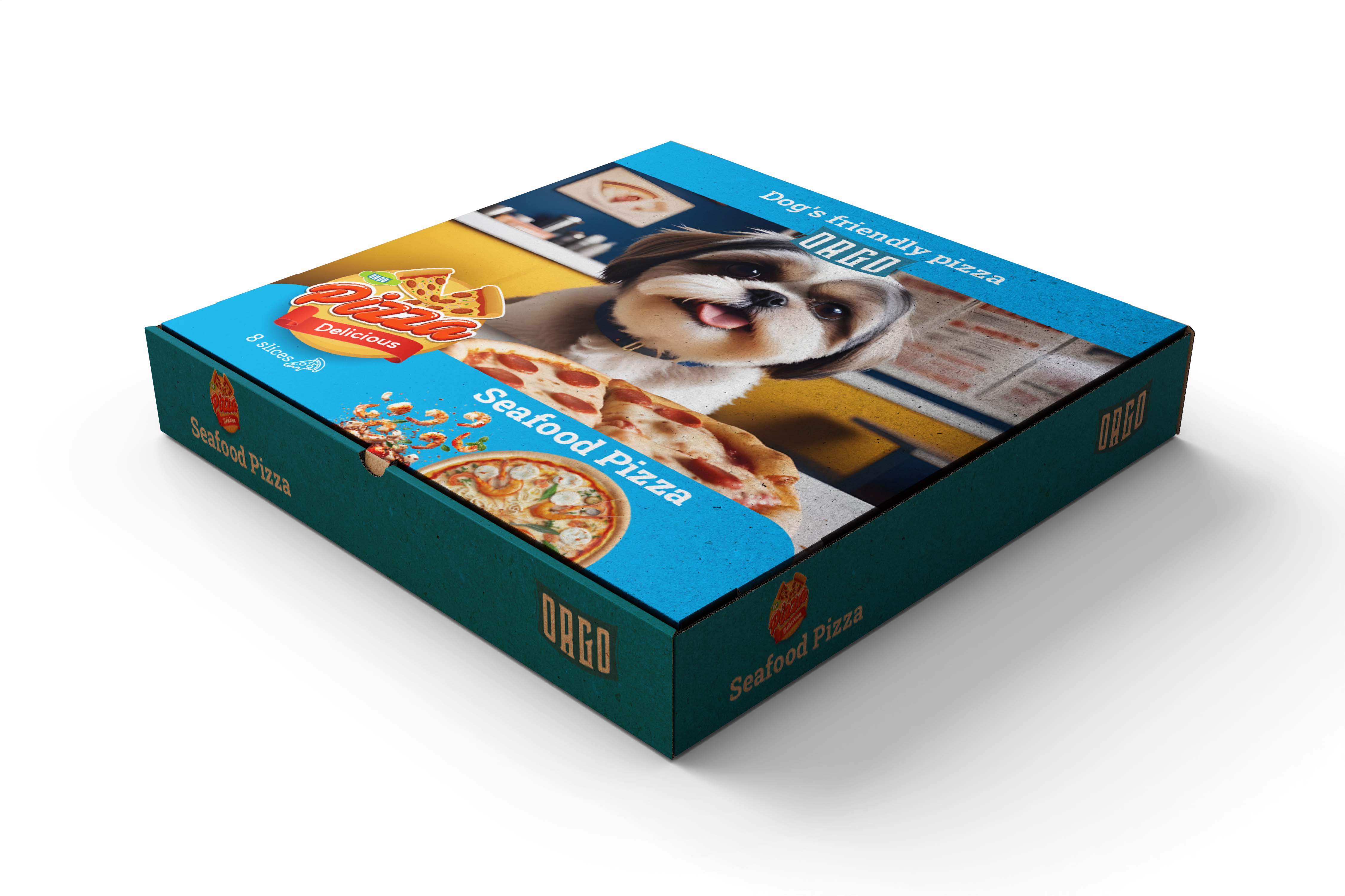 ORGO Gourmet Dog Pizza Treats – 4 Flavor Variety Pack