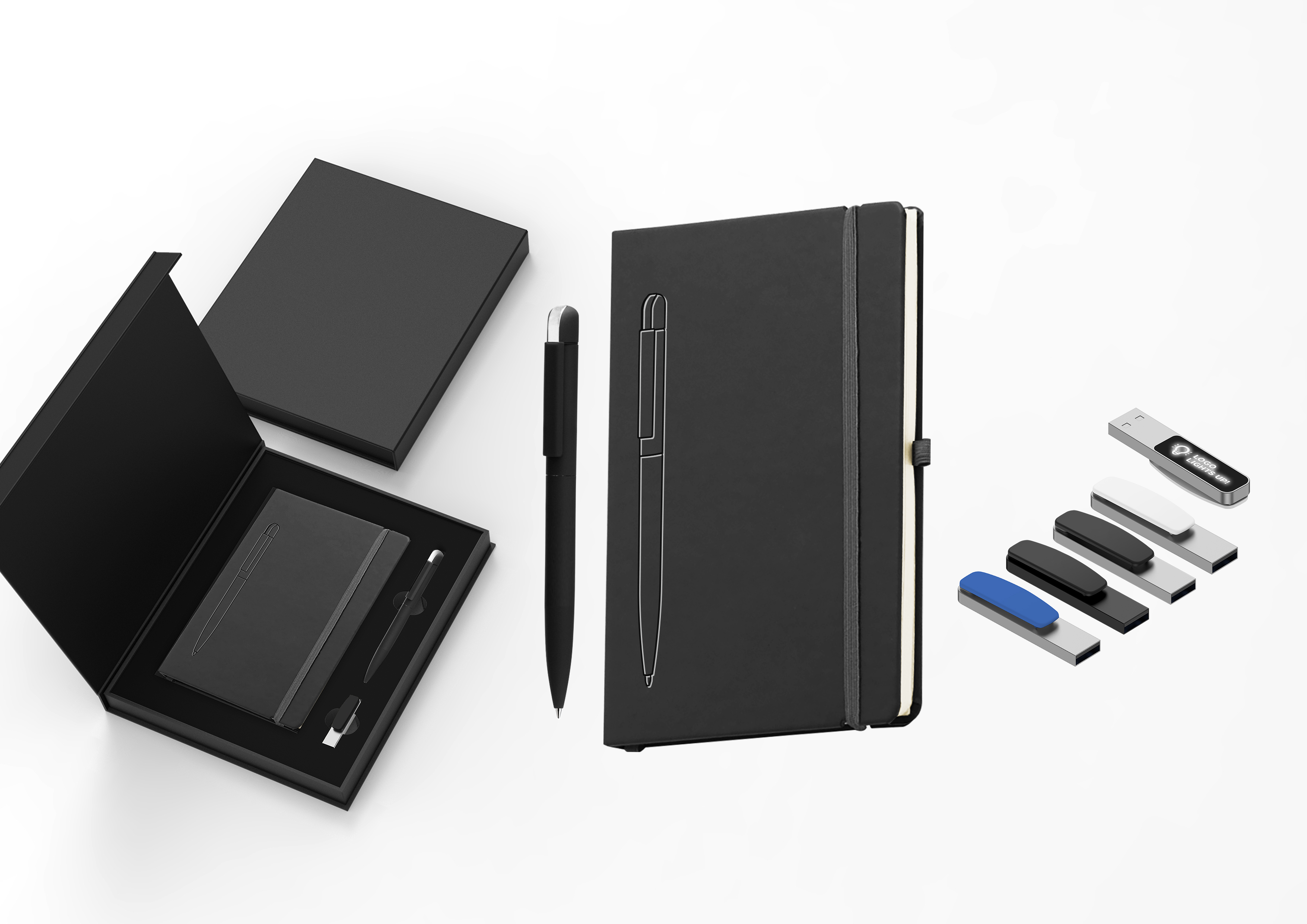 A5 Notebook Gift Set with Pen & USB | Corporate Gift Set