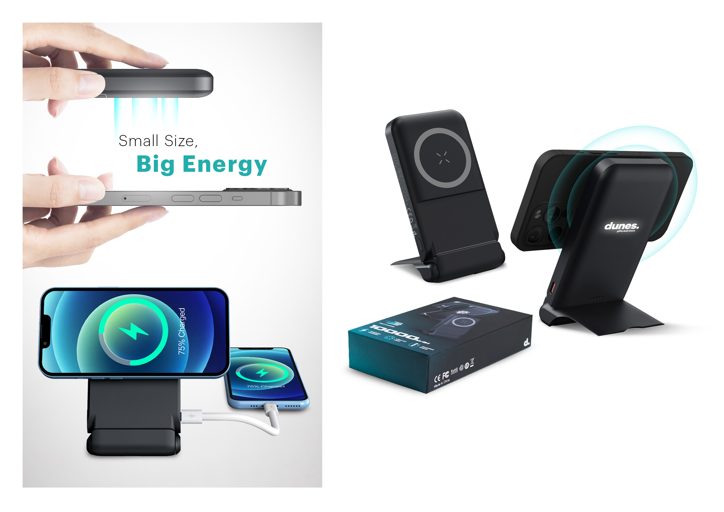 10000 mAh power bank with logo light up